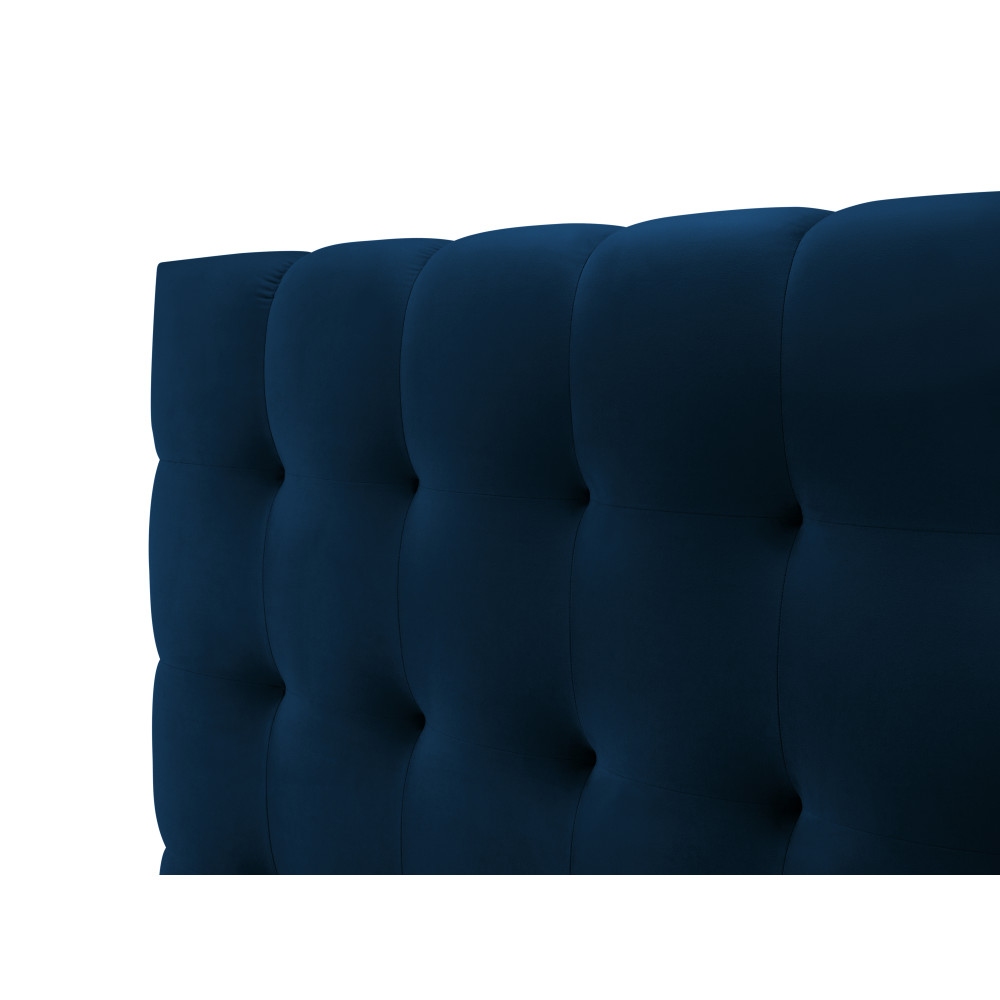 Micadoni Оксамитове ліжко з узголів'ям та можливістю зберігання речей, 