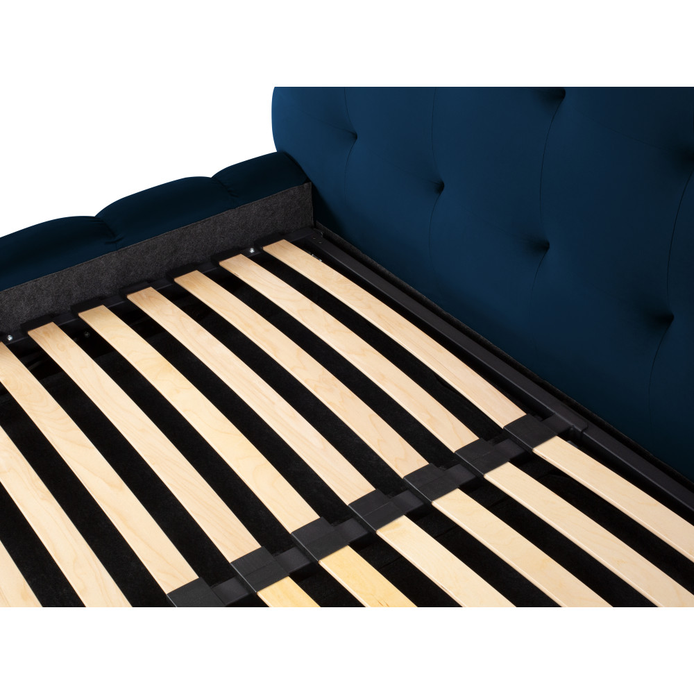 Micadoni Оксамитове ліжко з узголів'ям та можливістю зберігання речей, 