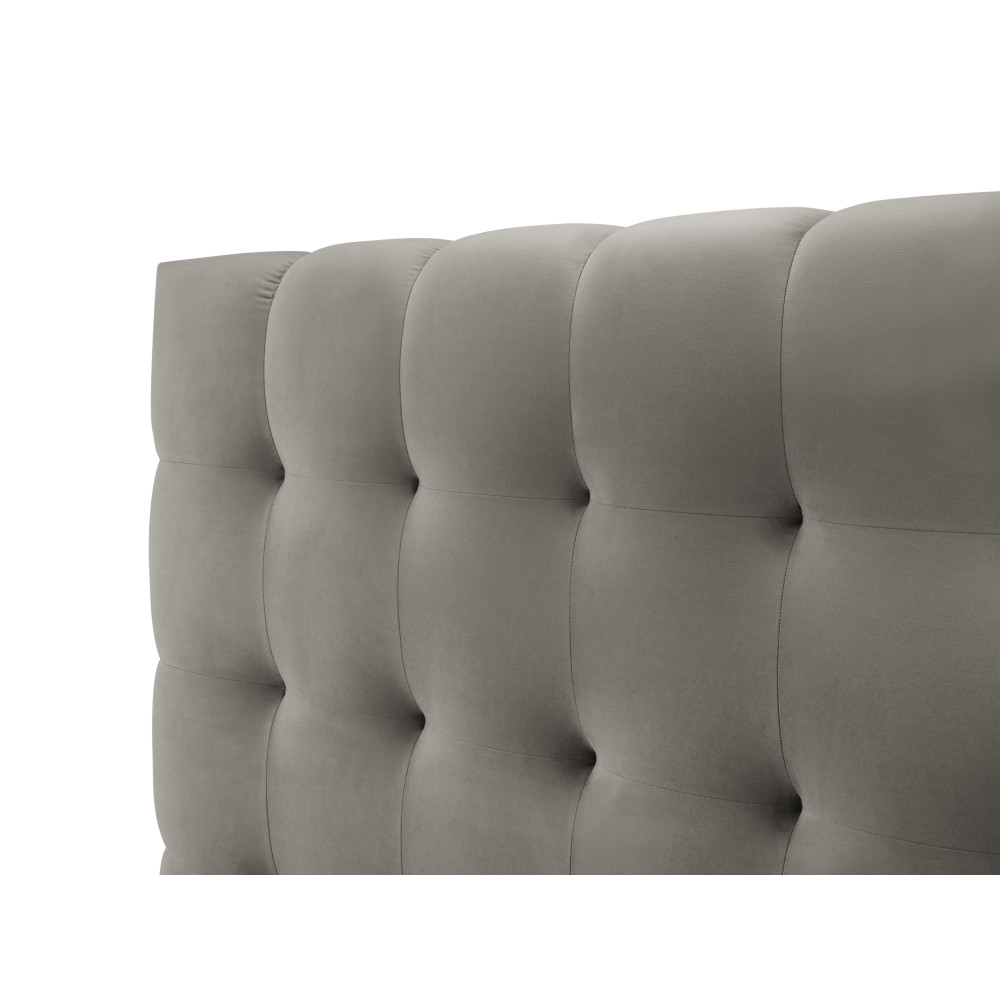 Micadoni Оксамитове ліжко з місцем для зберігання речей та узголів'ям, 