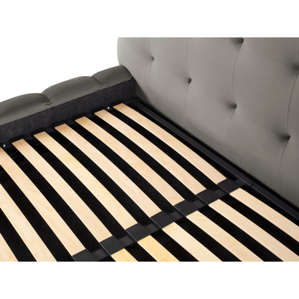 Micadoni Оксамитове ліжко з місцем для зберігання речей та узголів'ям, 