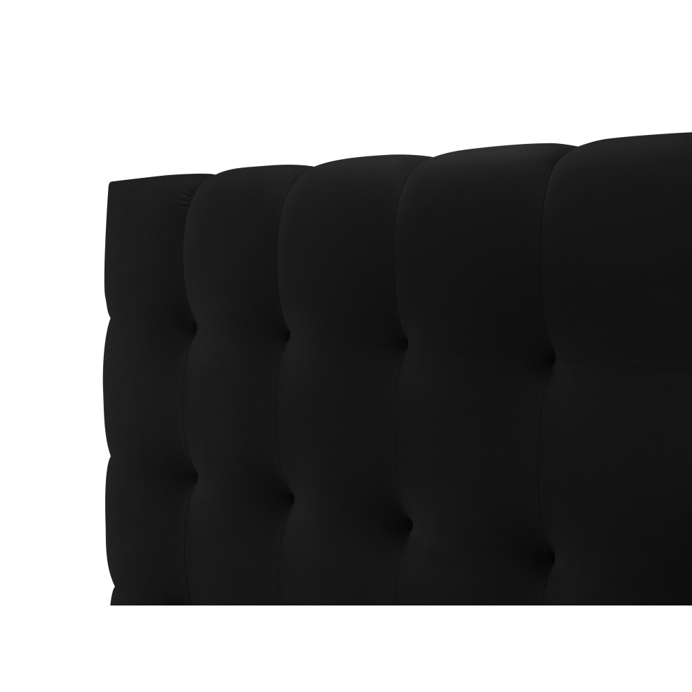 Micadoni Оксамитове ліжко з місцем для зберігання речей та узголів'ям, 