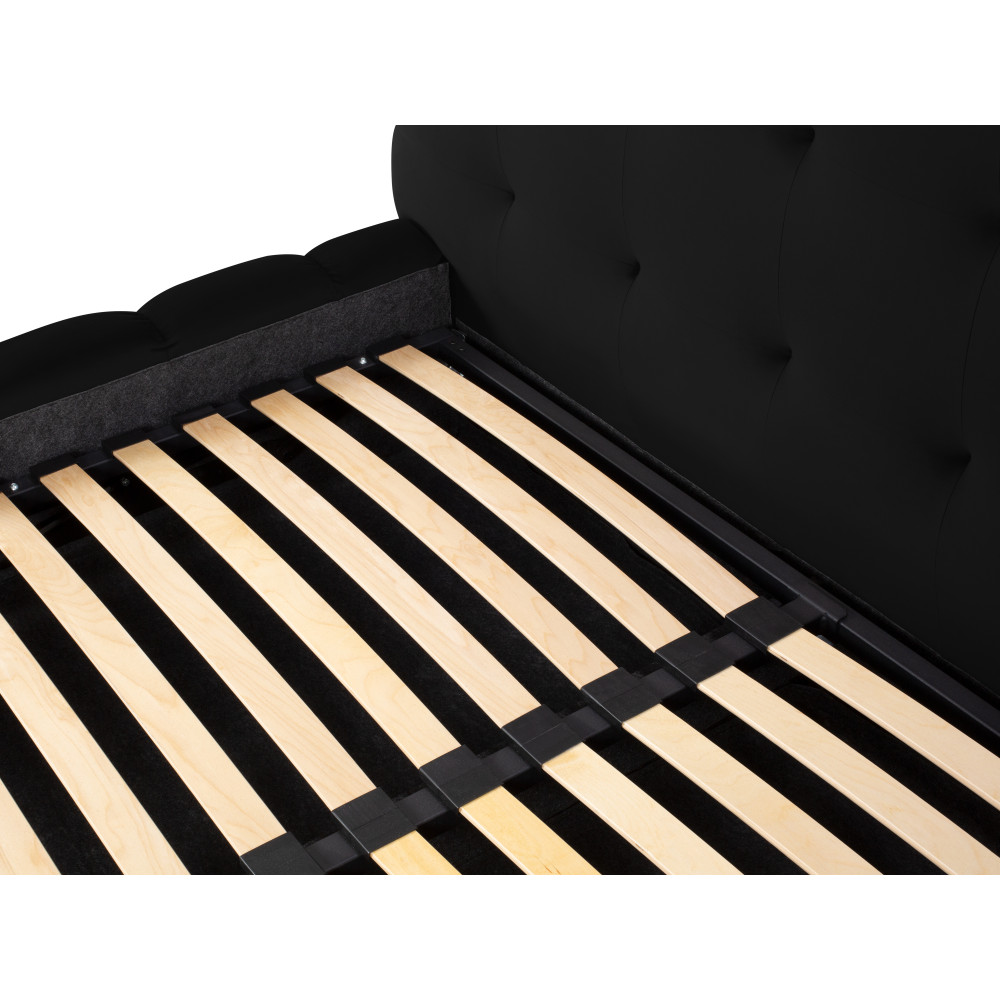 Micadoni Оксамитове ліжко з місцем для зберігання речей та узголів'ям, 