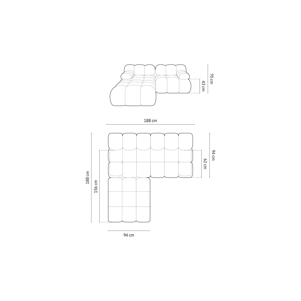 Micadoni Оксамитовий модульний диван 