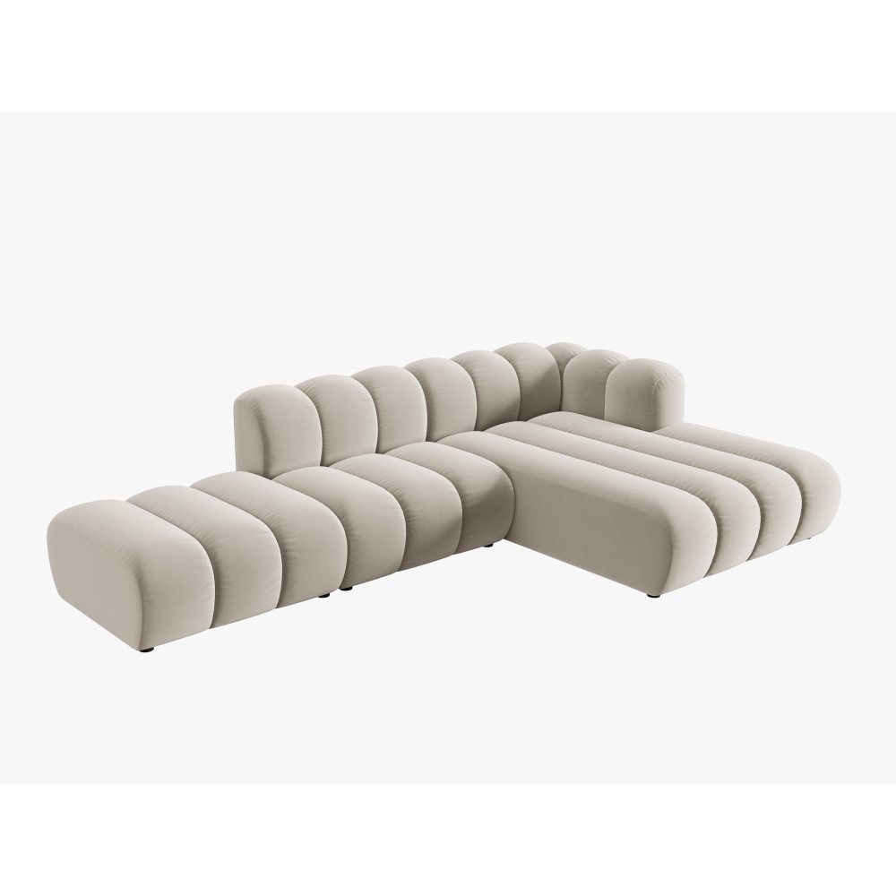 Micadoni Оксамитовий модульний правий кутовий диван, 