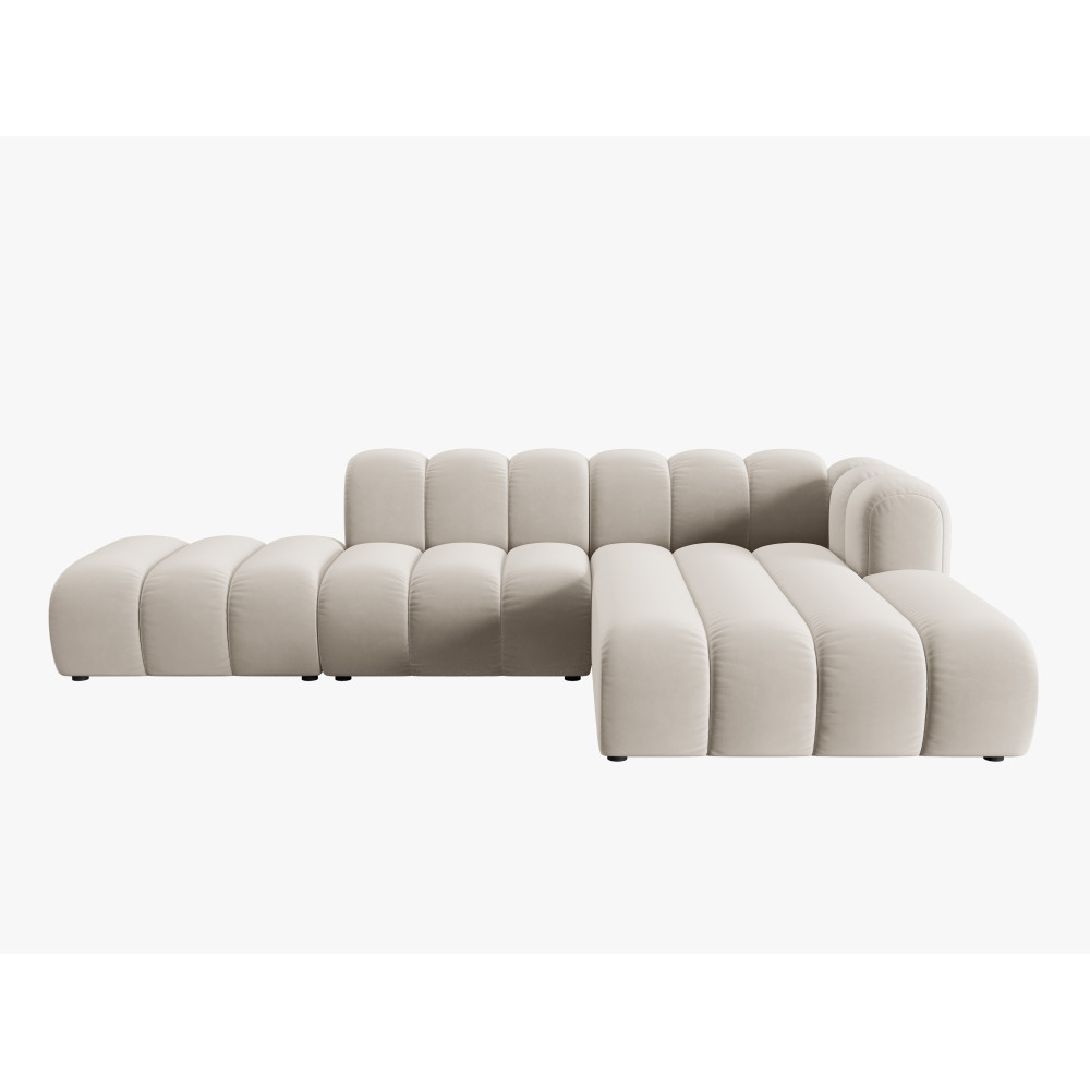 Micadoni Оксамитовий модульний правий кутовий диван, 