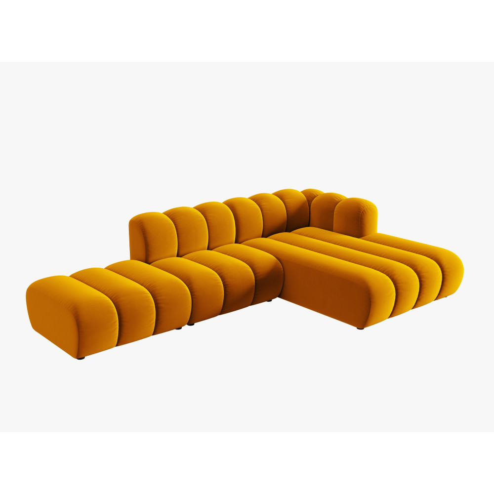 Micadoni Оксамитовий модульний правий кутовий диван, 