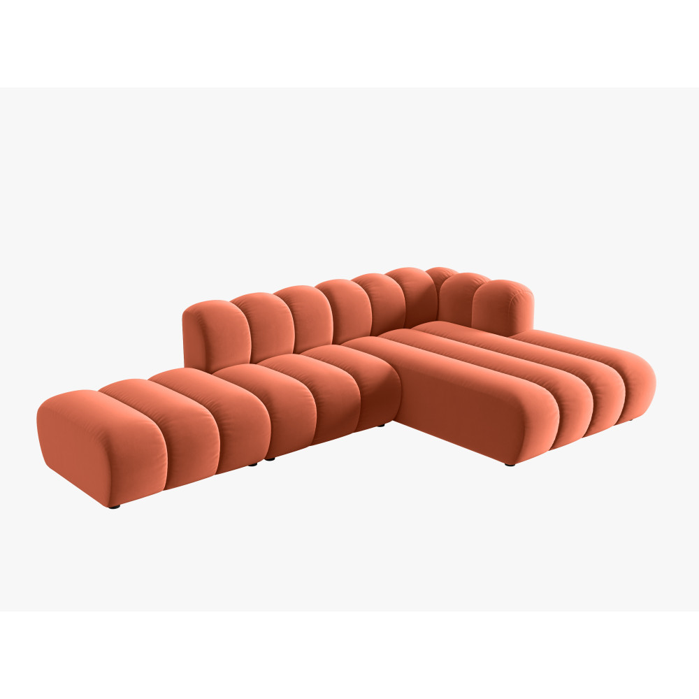 Micadoni Оксамитовий модульний правий кутовий диван, 