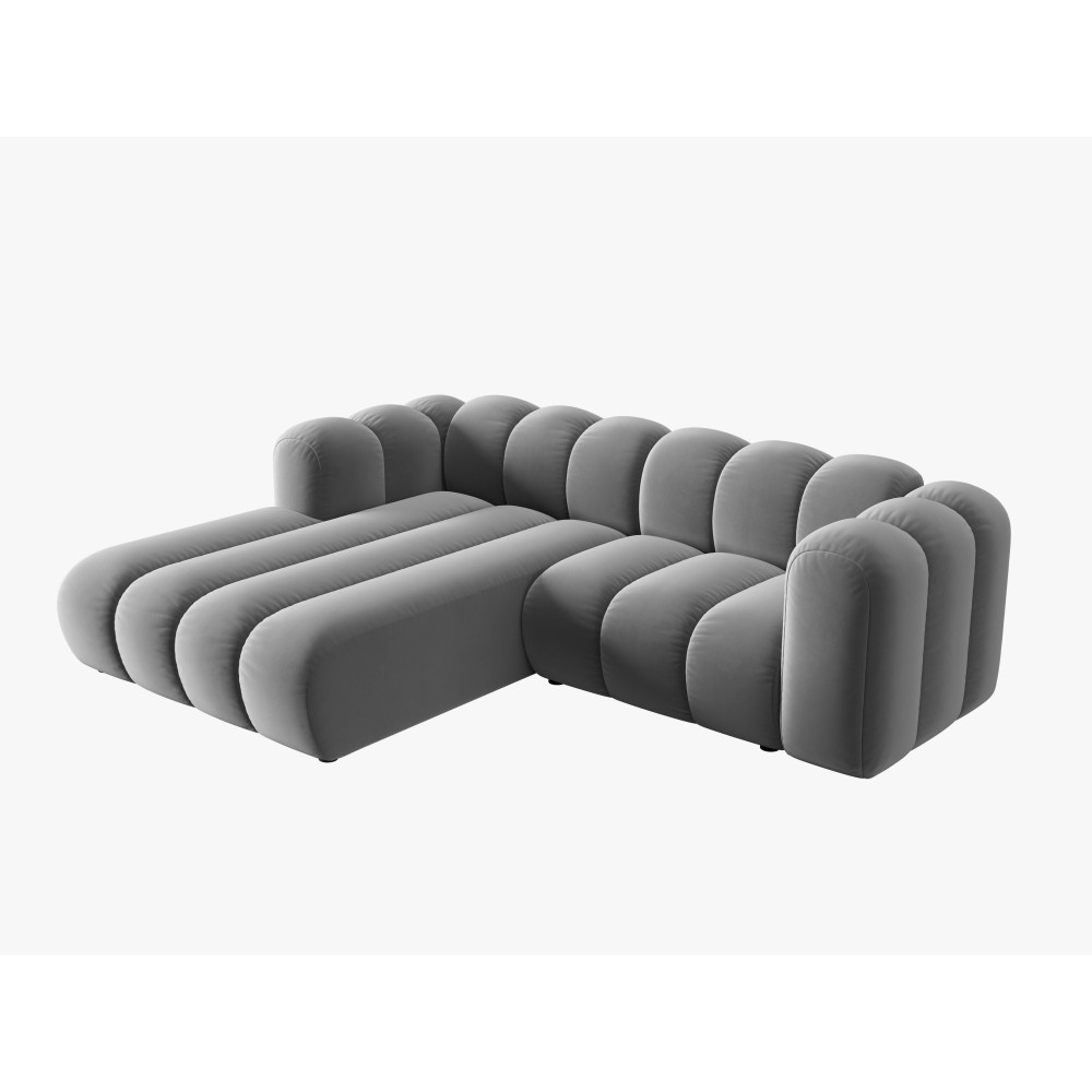 Micadoni Оксамитовий модульний кутовий диван лівий, 