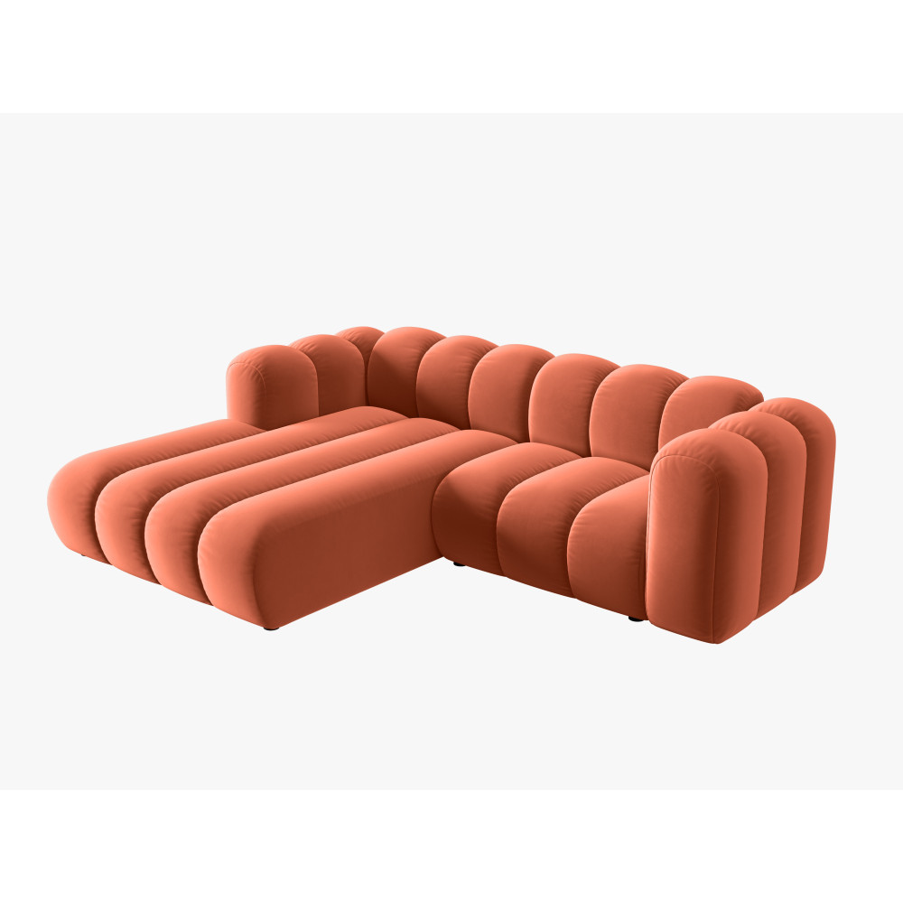 Micadoni Оксамитовий модульний кутовий диван лівий, 