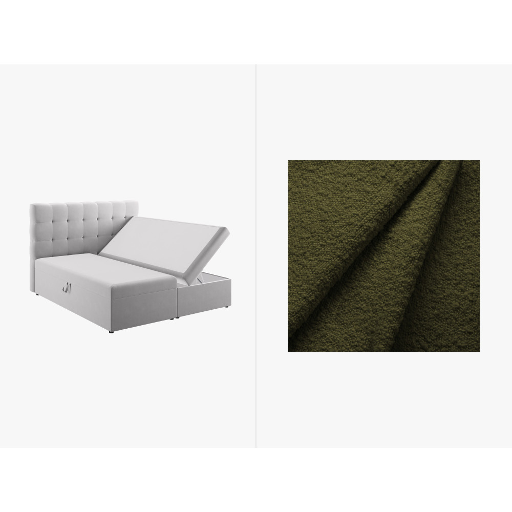 Micadoni Комплект ліжка з пружинним матрацом: узголів'я + пружинний матрац/матрац + наматрацник, 