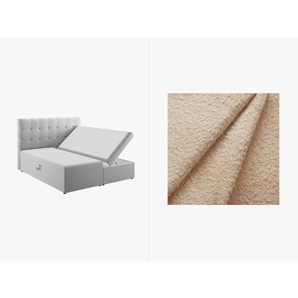 Micadoni Комплект ліжка з пружинним матрацом: узголів'я + пружинний матрац/матрац + наматрацник, 