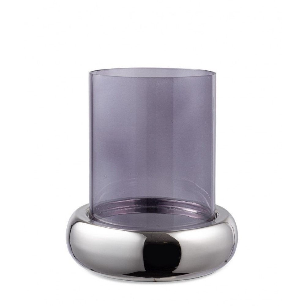 Bizzotto СВІЧНИК MYTHRI RO GL SMOK SILV H24