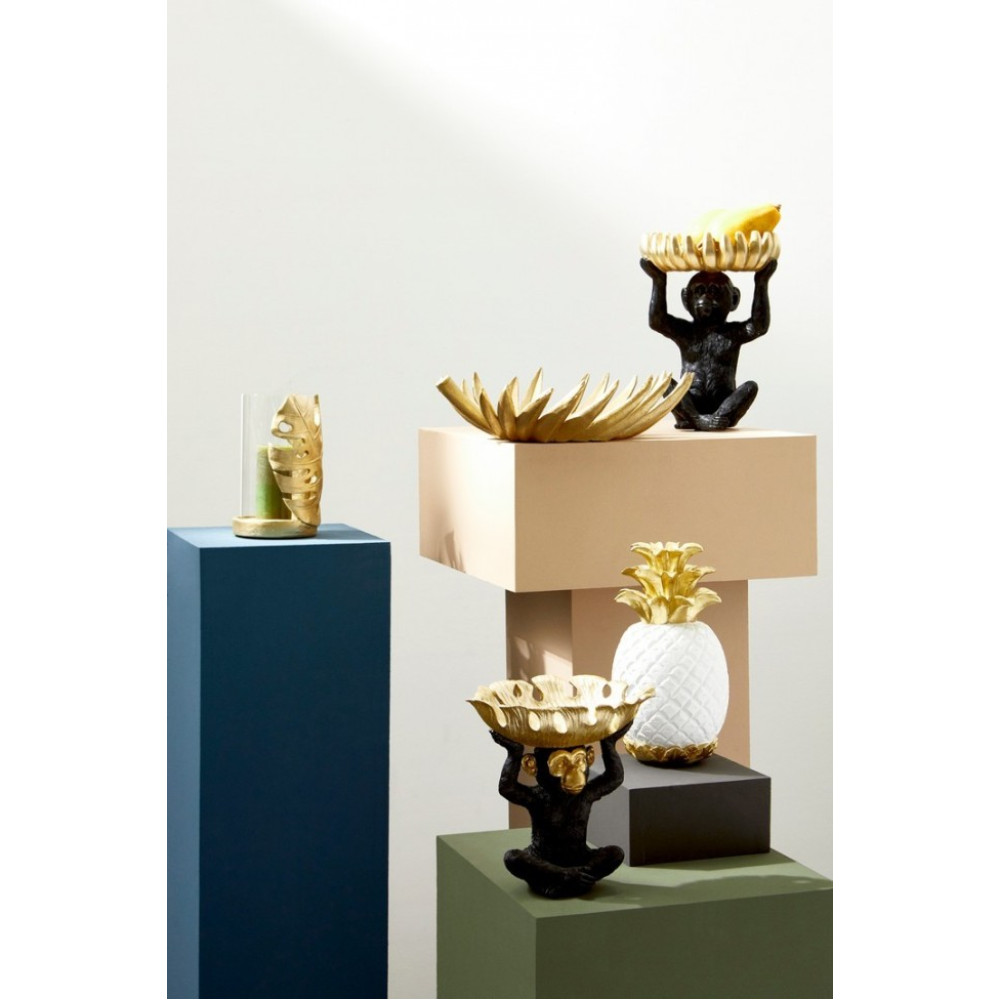 Bizzotto MIRA GOLD BANA LEA BL MONKEY DECORAT H33