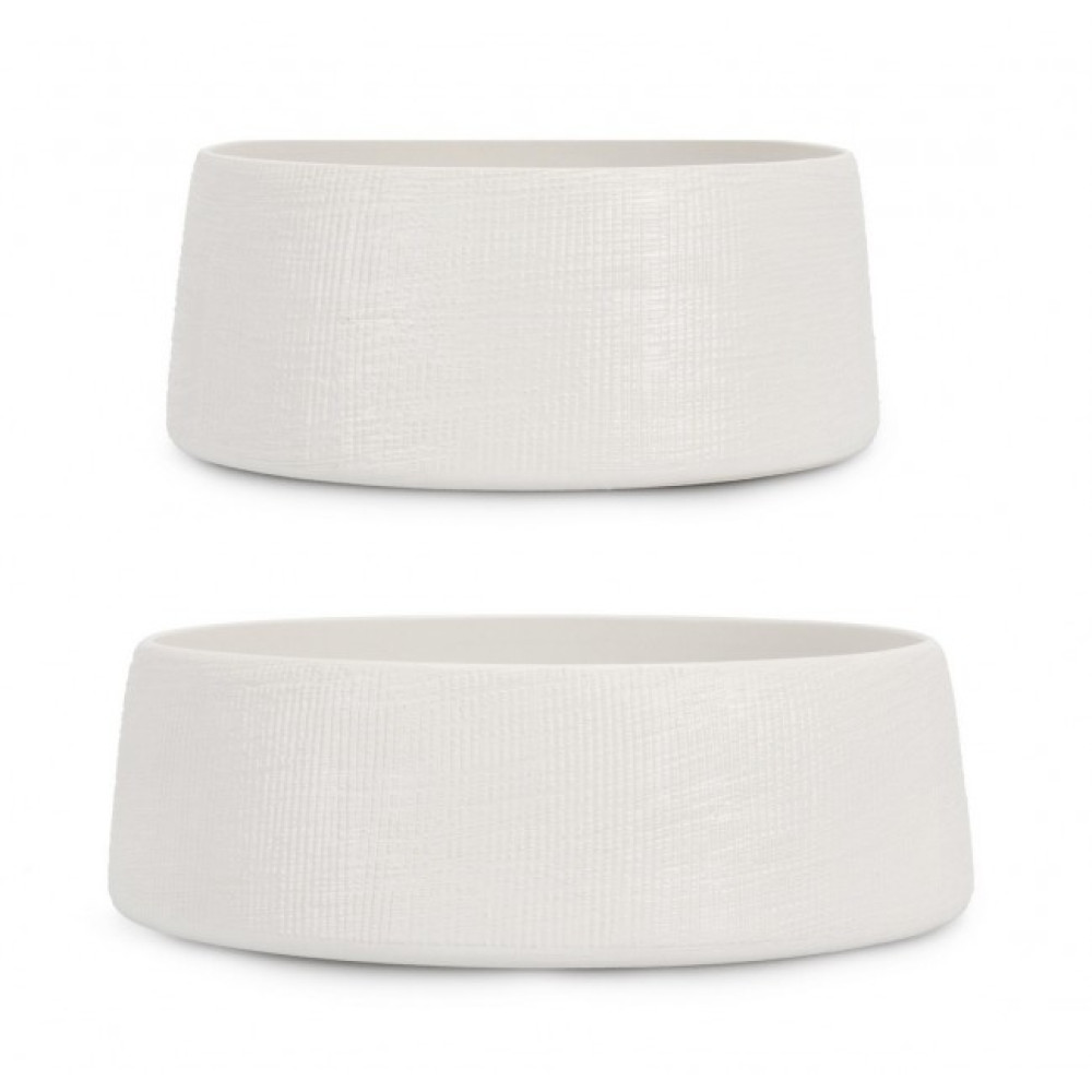 Bizzotto НАБІР 2 БІЛА ДЕКОРАТИВНА ЧАША ПАПІРУС Bizzotto НАБІР 2 БІЛА ДЕКОРАТИВНА ЧАША ПАПІРУС