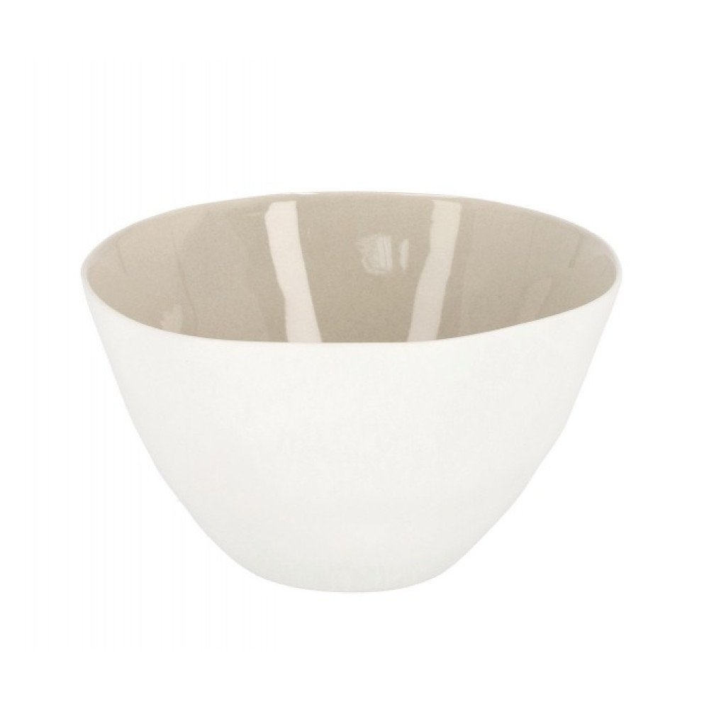 Bizzotto ДЕКОРАТИВНА МИСКА 24Х21 ЛАК БІЛИЙ СЕРВО-СІРИЙ