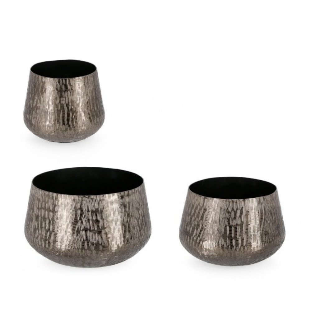 Bizzotto НАБІР 3 ТОКАРНИЙ ВАЗОТРИМАТЕЛЬ RO АНТРАЦИТОВИЙ