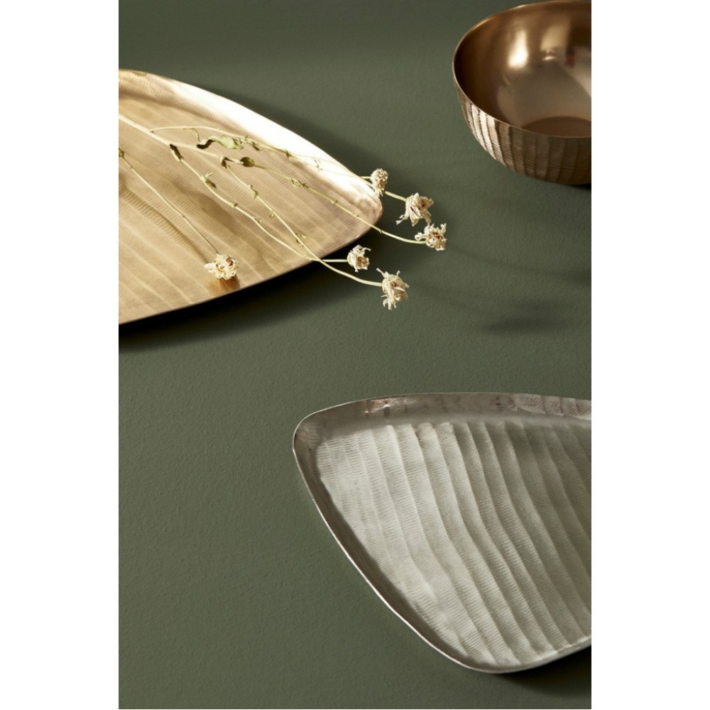 Bizzotto ДЕКОРАТИВНЕ ПІДНОШЕННЯ CHISEL SILVER 30X28