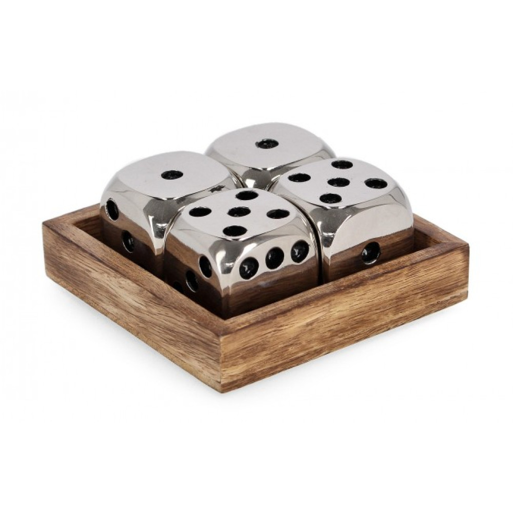 Bizzotto FORTUNE СРІБНІ КІСКИ ДЕКОР 10,5X10,5