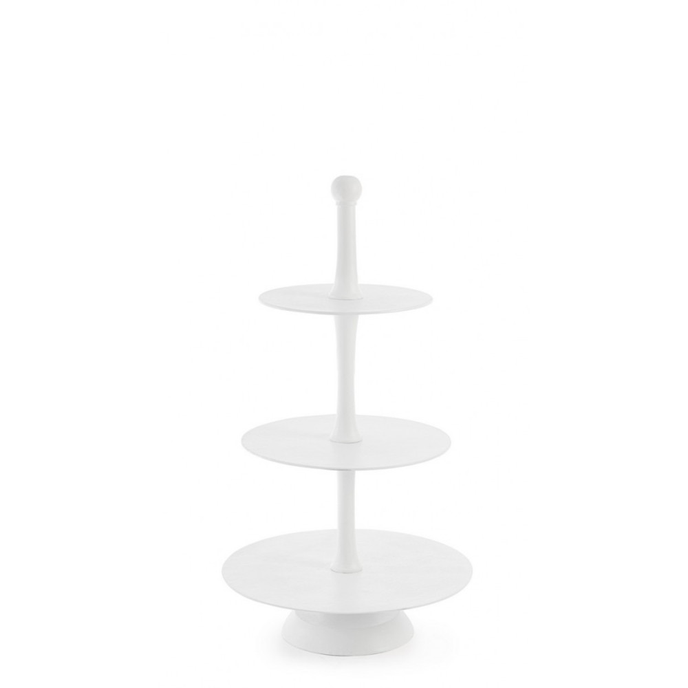 Bizzotto ПІДСТАВКА ДЛЯ ТОРТА MALLET WHITE DECOR 3P H82