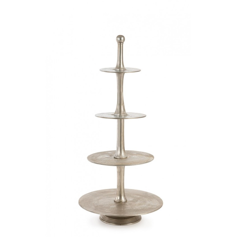 Bizzotto ПІДСТАВКА ДЛЯ ТОРТА MALLET SILVER DECOR 4P H123