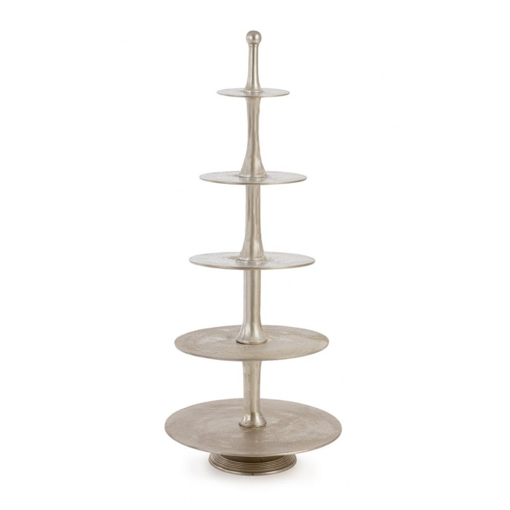 Bizzotto ПІДСТАВКА ДЛЯ ТОРТА MALLET SILVER DECOR H152