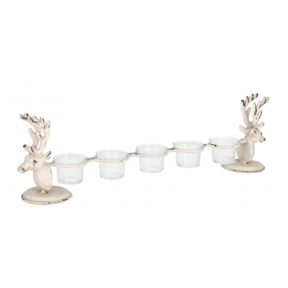 Bizzotto ПІДСВІЧНИК SELENE БІЛИЙ 5П