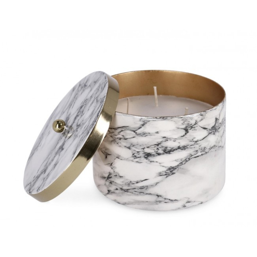 Bizzotto MARSHA WH CANDLE W-LID D13,5