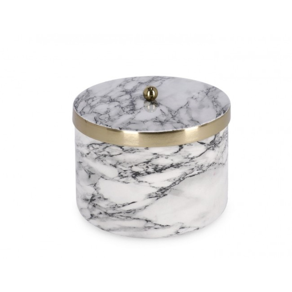 Bizzotto MARSHA WH CANDLE W-LID D13,5