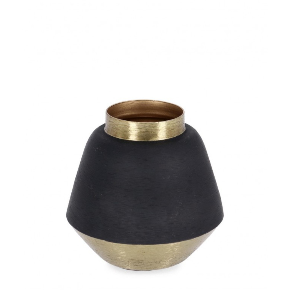 Bizzotto ПЛЯШКА SAAD BLACK GOLD DECOR H8