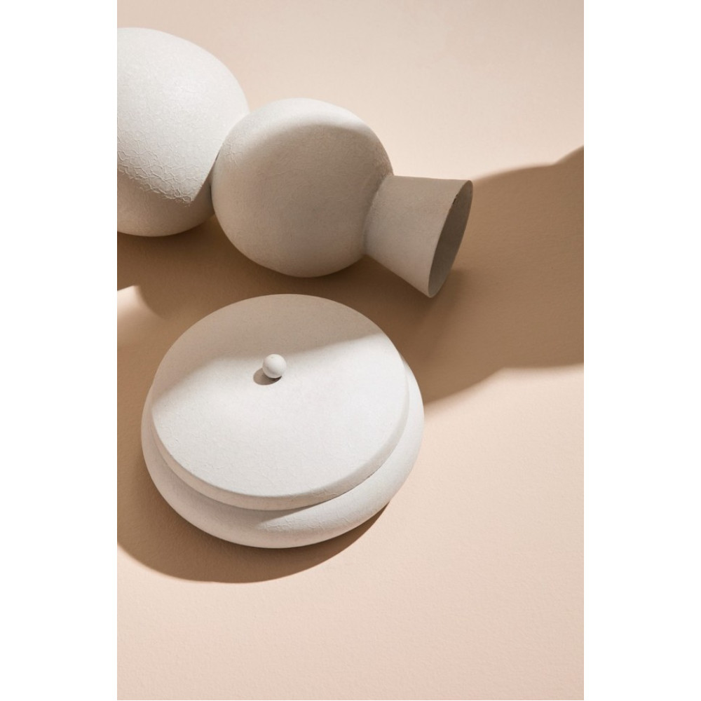 Bizzotto ПЛЯШКА RIDHI WHITE DECOR H32,5