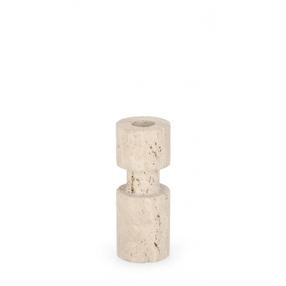 Bizzotto ПІДСВІЧНИК ТІРАК БЕЖЕВИЙ ТРАВЕРТИН H12