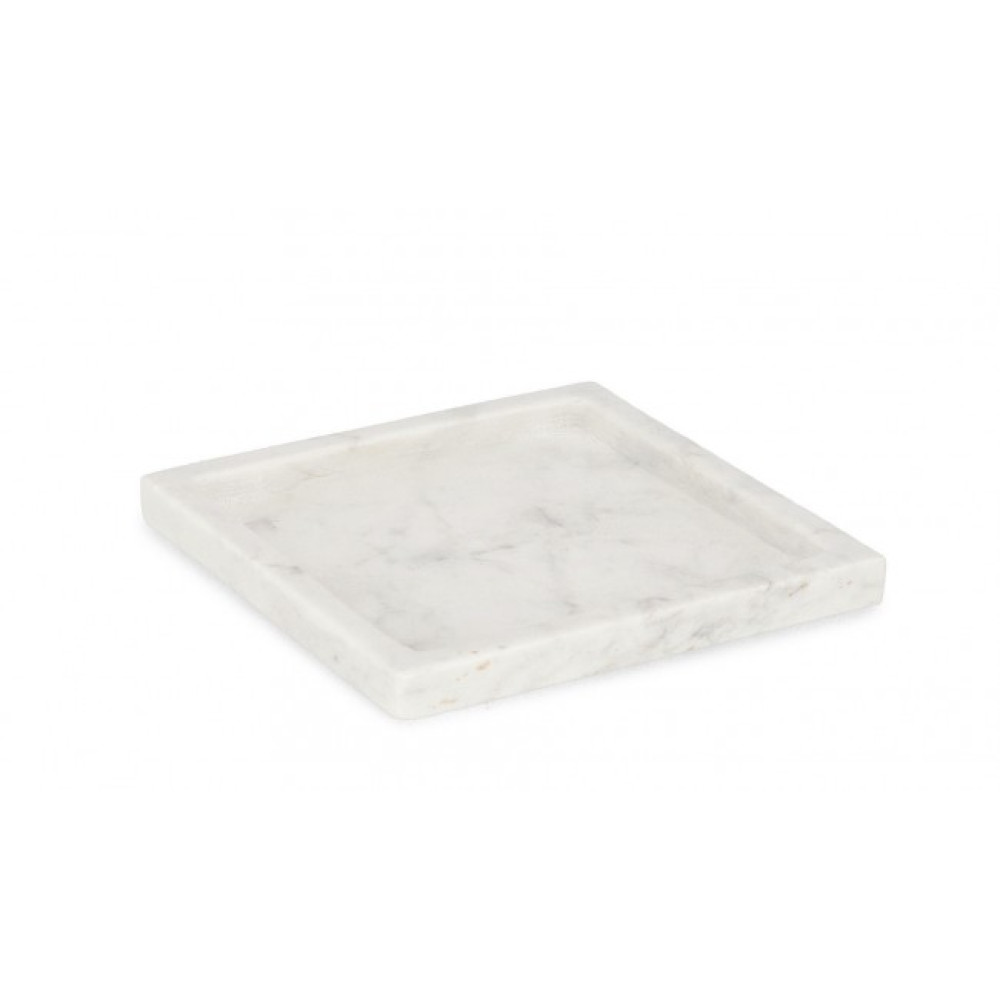 Bizzotto ДЕКОРАТИВНА ТАРІЛКА КЕНДІ БІЛИЙ МАРМУР 20Х20