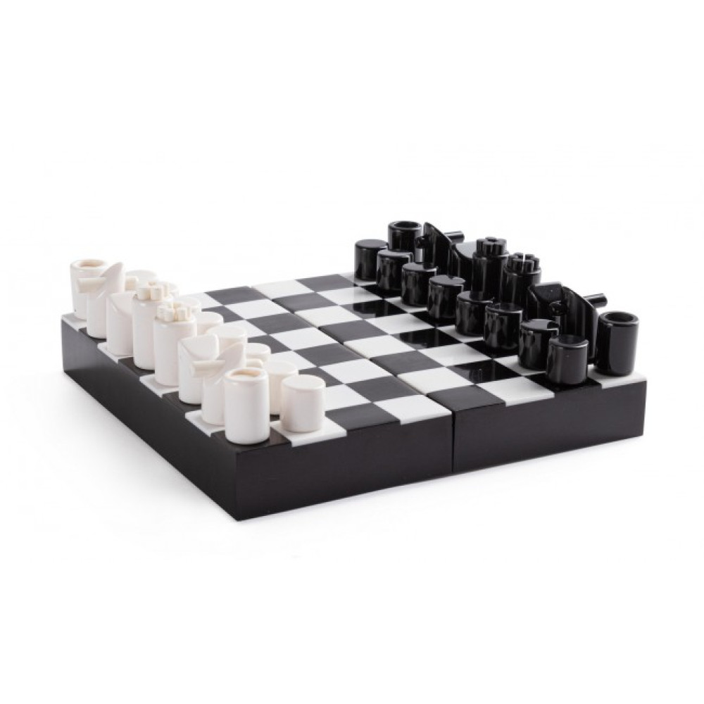 Bizzotto FORTUNE WHITE BLACK ШАХИ ДЕКОР 21X21