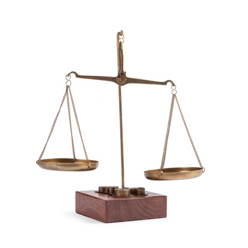 Bizzotto ADVENTURE GOLD WOOD SCAL DECOR H22,5