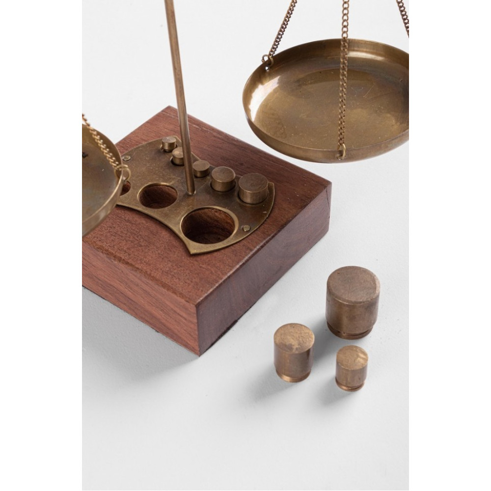 Bizzotto ADVENTURE GOLD WOOD SCAL DECOR H22,5