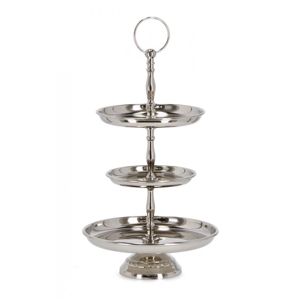 Bizzotto ПІДСТАВКА ДЛЯ ТОРТА SIMLA SILVER DECOR 3P H37