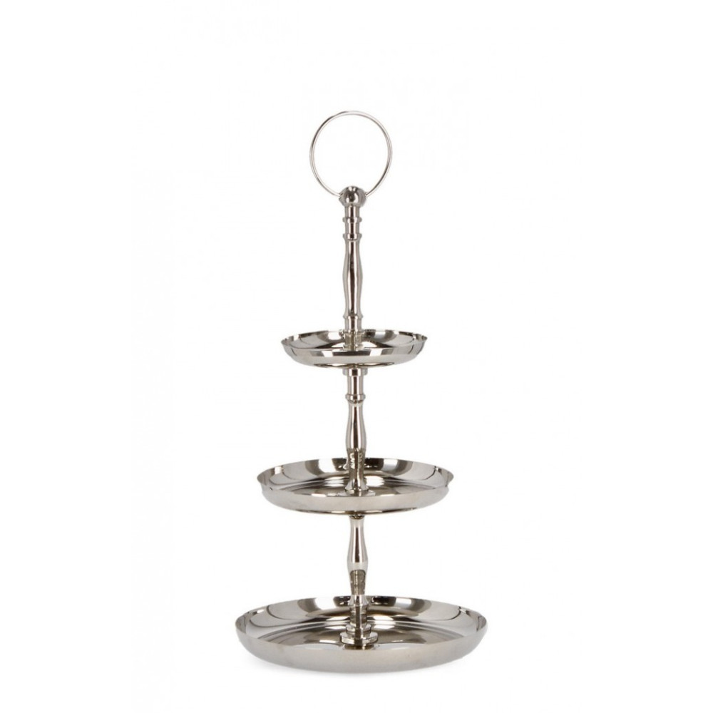 Bizzotto ПІДСТАВКА ДЛЯ ТОРТА SIMLA SILVER DECOR 3P H32