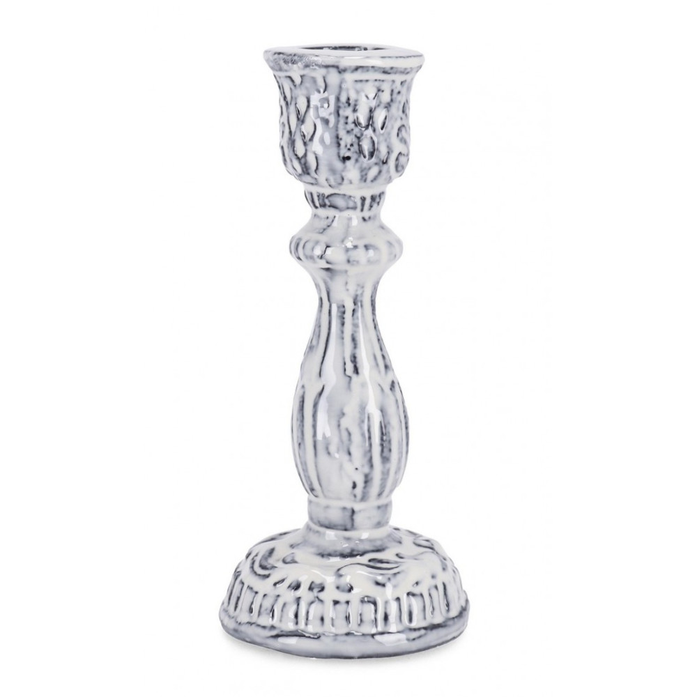 Bizzotto ПІДСВІЧНИК HIKARI ANTIQUE WH 1F H15 Bizzotto ПІДСВІЧНИК HIKARI ANTIQUE WH 1F H15