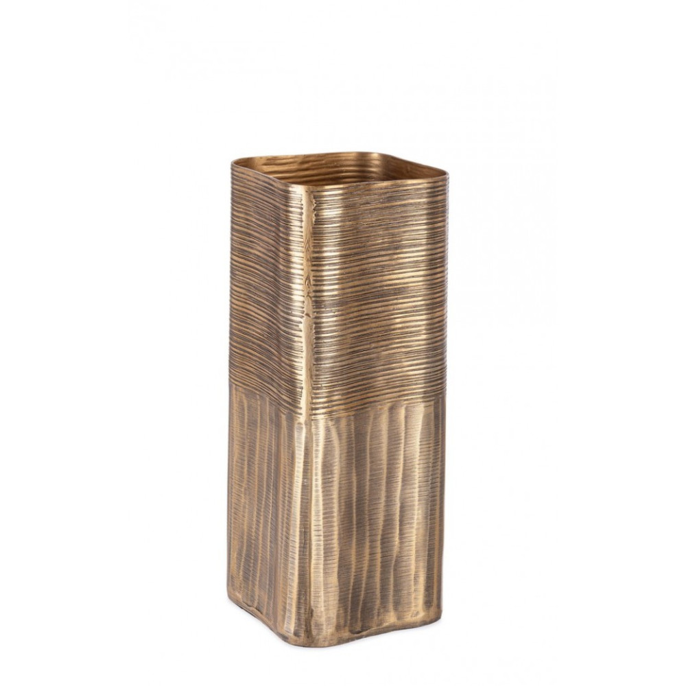 Bizzotto REEL RECT GOLDEN VASE HOLD. H31 Bizzotto REEL RECT GOLDEN VASE HOLD. H31