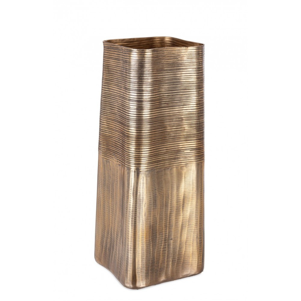 Bizzotto REEL RECT GOLDEN VASE HOLD. H40,5 Bizzotto REEL RECT GOLDEN VASE HOLD. H40,5