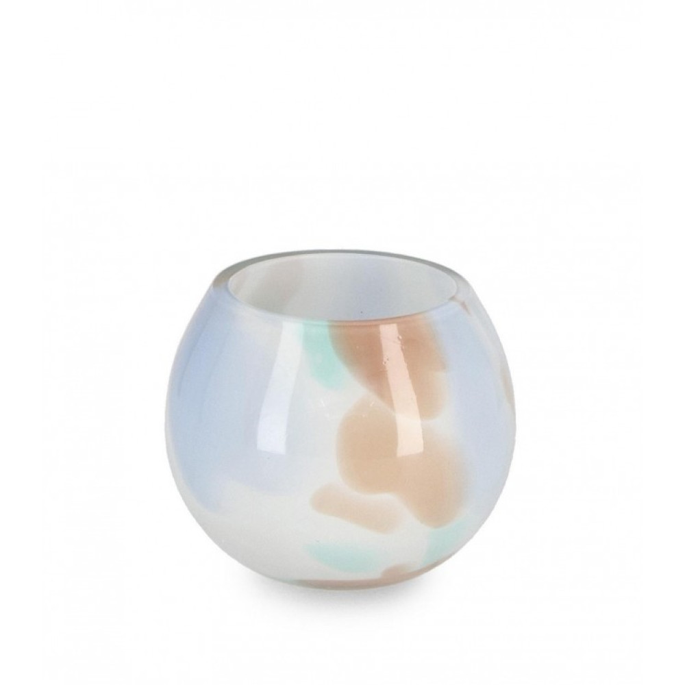 Bizzotto MATARA SH.L.BL-BROWN GL CANDLE HOL D11,5