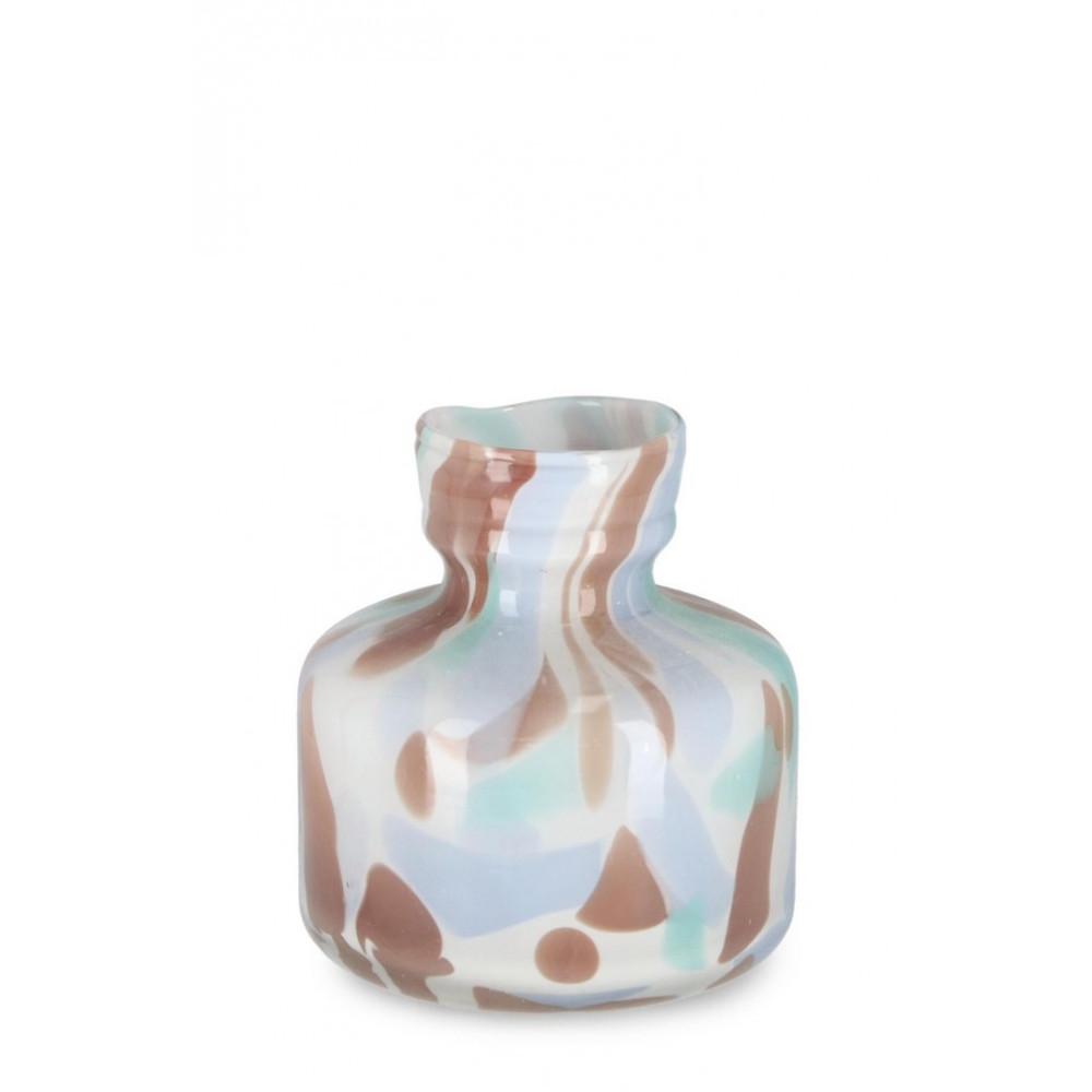 Bizzotto MATARA SH L.BLUE BROWN GL DEC BOTTLE H22