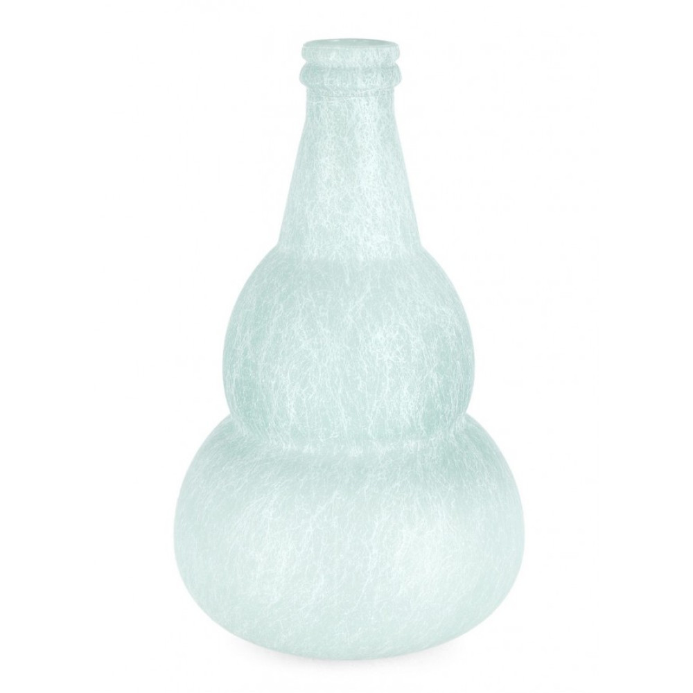 Bizzotto ABBY L.BLUE SILK GL DECOR BOTTLE H45