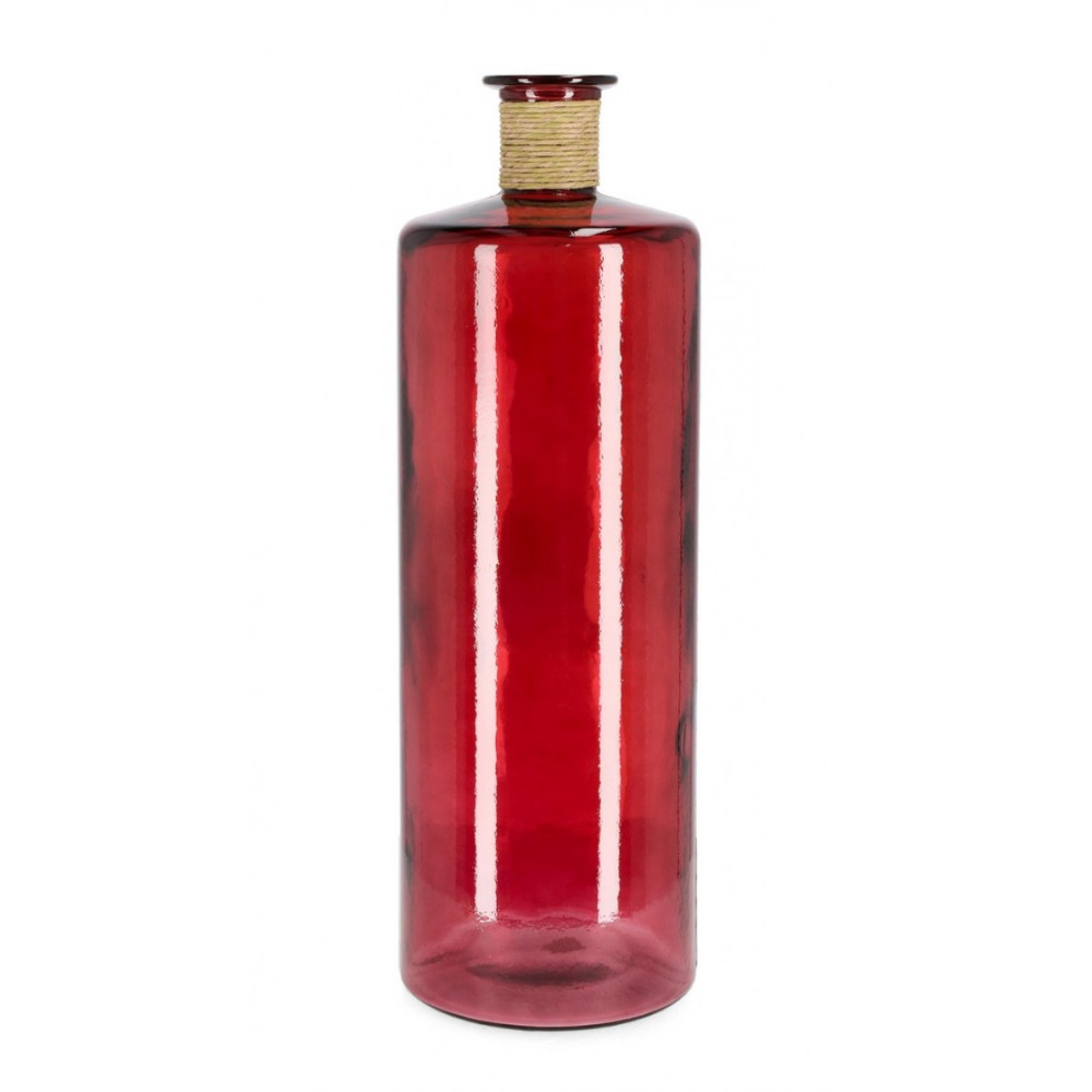 Bizzotto ROTANG RO RED GL DECOR BOTTLE H75