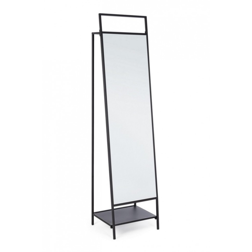 Bizzotto EKBAL ЧОРНА ПІДСТАВКА З ДЗЕРКАЛОМ W-ВІШКА ДЛЯ ОДЯГУ