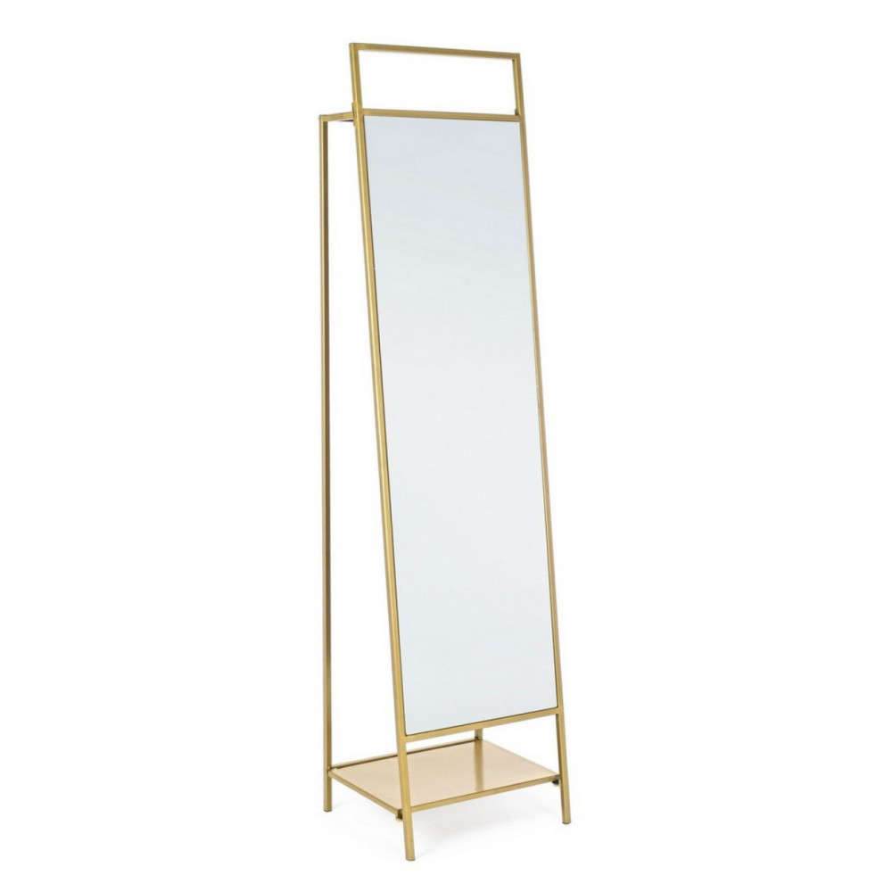 Bizzotto ЕКБАЛ ЗОЛОТА ПІДСТАВКА З ДЗЕРКАЛОМ W-ВІШКА ДЛЯ ОДЯГУ