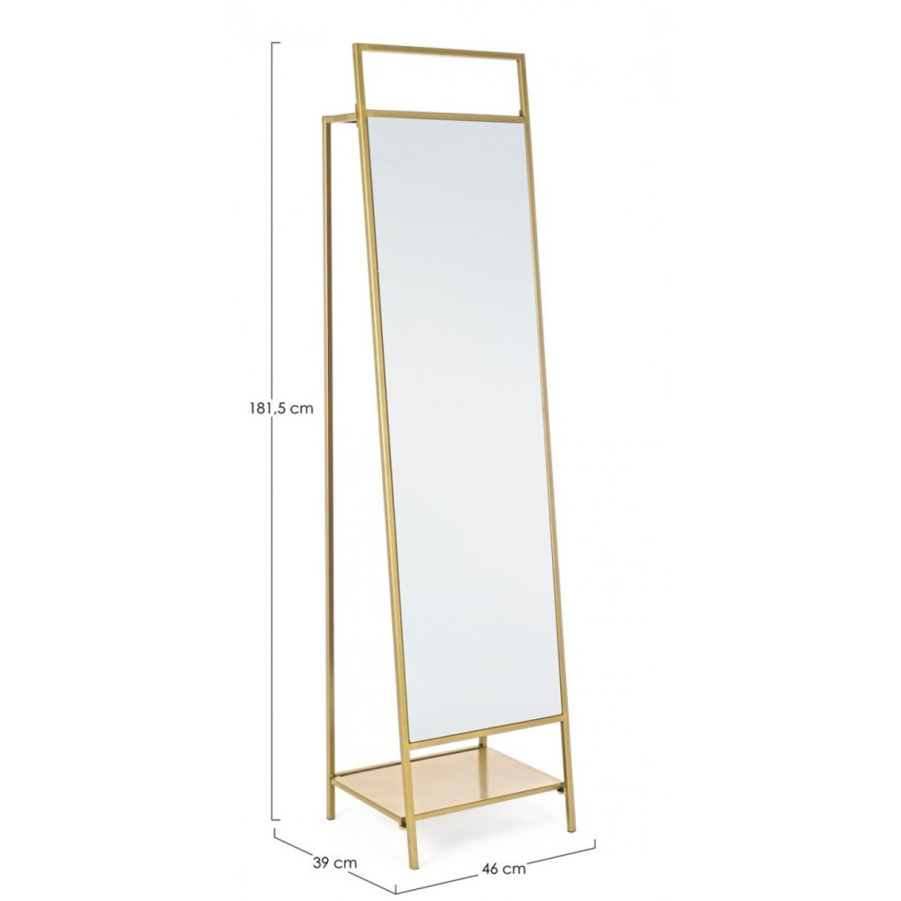 Bizzotto ЕКБАЛ ЗОЛОТА ПІДСТАВКА З ДЗЕРКАЛОМ W-ВІШКА ДЛЯ ОДЯГУ Bizzotto ЕКБАЛ ЗОЛОТА ПІДСТАВКА З ДЗЕРКАЛОМ W-ВІШКА ДЛЯ ОДЯГУ