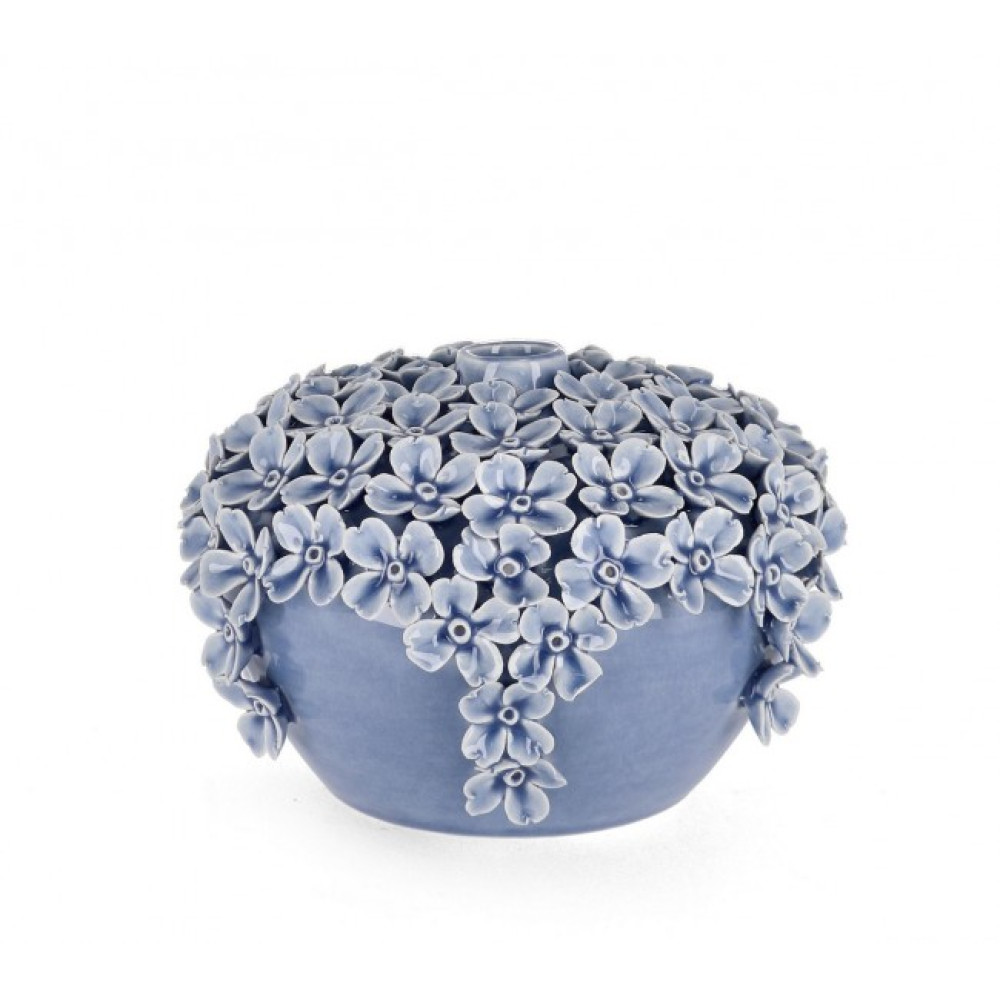 Bizzotto ДЕКОРАТИВНА ВАЗА TREASURE FAT LI BLUE H13
