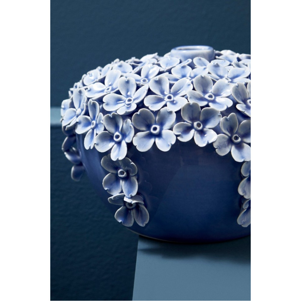 Bizzotto ДЕКОРАТИВНА ВАЗА TREASURE FAT LI BLUE H13