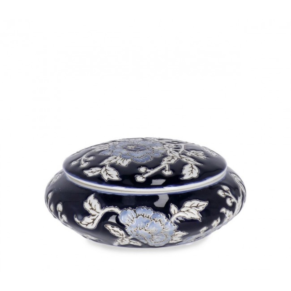 Bizzotto MENG RO BOX BLUE-WHITE W-LID WH D18
